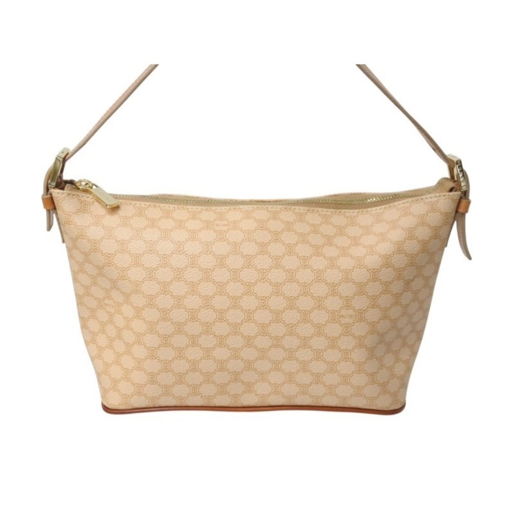 Celine Macadam Logo Handbag Beige Tan Leather - Picture 2 of 9